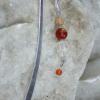Clear quartz and carnelian  hook style bookmark. $10