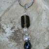 Designer glass bead keychain. $10