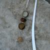Shell, carnelian, and quartz hook style bookmark. $10