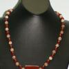 Carnelian necklace and peandant. Chic collection. 23" long. [Anger and envy] $55