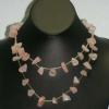 Rose quartz necklace. 16" long. [Fear, anger, love, grief, stress, and fertility] $40