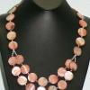 Dyed natural shell necklace. Chic collection. 24" long (inner strand). [Love, prosperity, and mental overload.] $60
