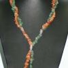 Two-toned twisted aventurine  necklace. Sterling silver accents. Chic collection. 29" long. [Luck, protection, and prosperity] $60
